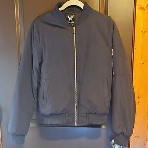 White Mark Black Jacket with Gold Accents